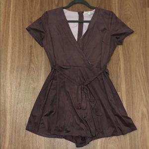 Charlotte Russe Faux Suede Romper